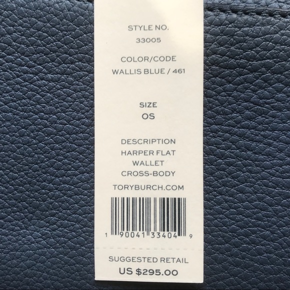 TORY BURCH Wallis Blue Leather Harper Cros… - Picture 7 of 12